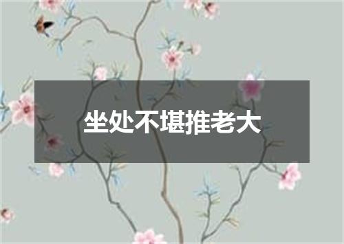 坐处不堪推老大