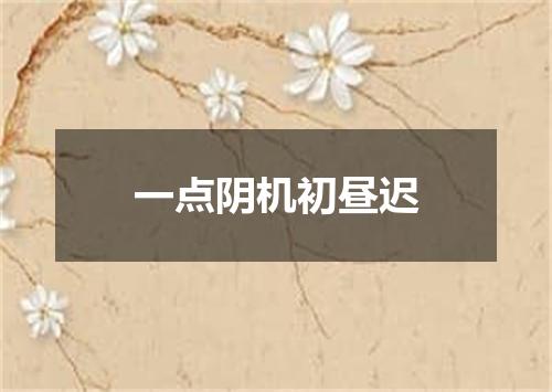 一点阴机初昼迟