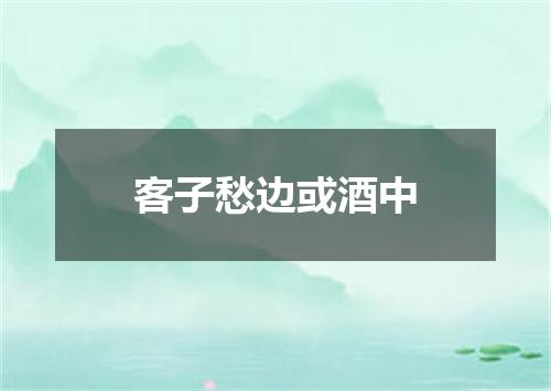 客子愁边或酒中