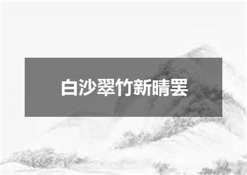 白沙翠竹新晴罢