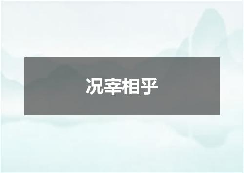 况宰相乎