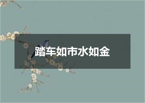 踏车如市水如金