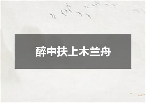 醉中扶上木兰舟