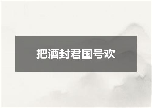 把酒封君国号欢