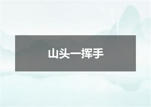 山头一挥手