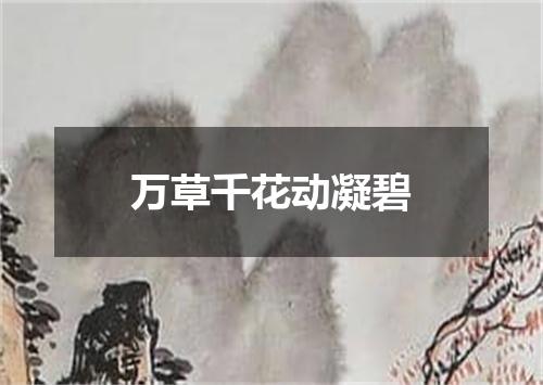 万草千花动凝碧