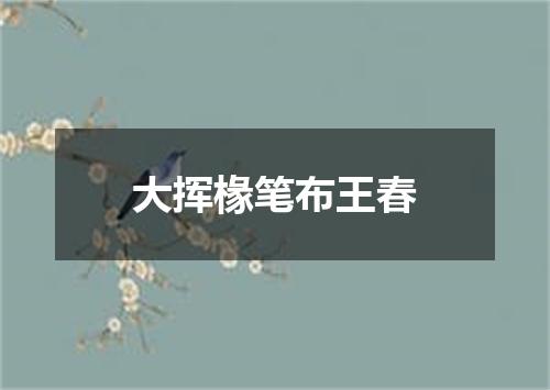 大挥椽笔布王春