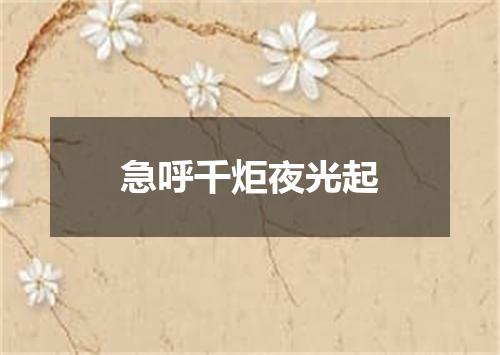 急呼千炬夜光起
