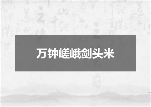万钟嵯峨剑头米
