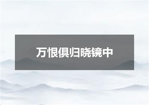 万恨俱归晓镜中