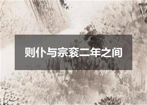 则仆与宗衮二年之间