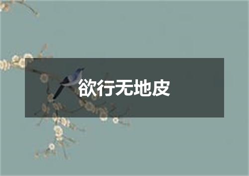 欲行无地皮
