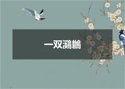 一双鸂鶒