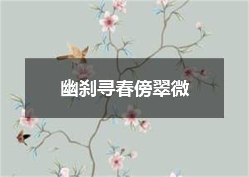 幽刹寻春傍翠微