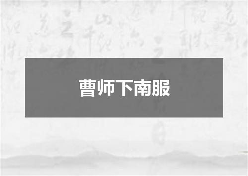 曹师下南服