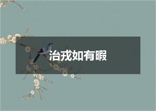 治戎如有暇
