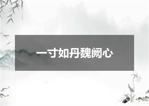 一寸如丹魏阙心