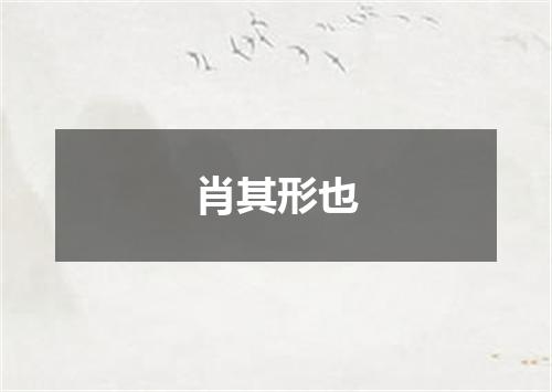 肖其形也
