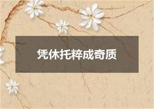 凭休托粹成奇质