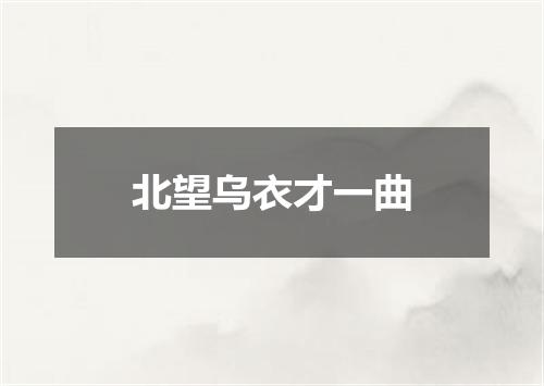 北望乌衣才一曲
