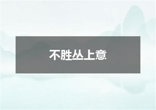 不胜丛上意