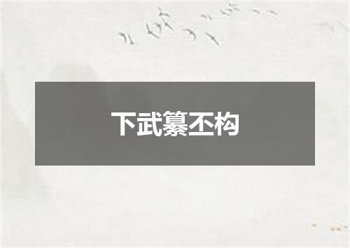 下武纂丕构
