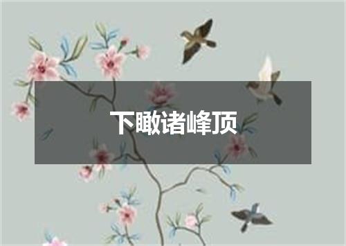 下瞰诸峰顶