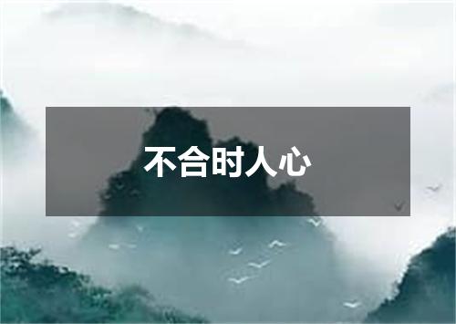 不合时人心