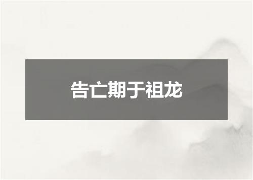 告亡期于祖龙