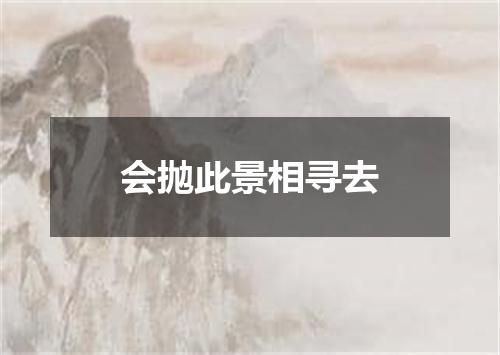 会抛此景相寻去