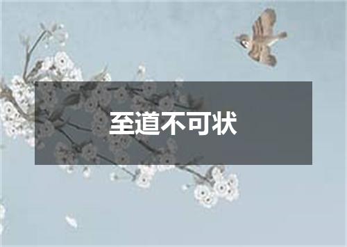 至道不可状