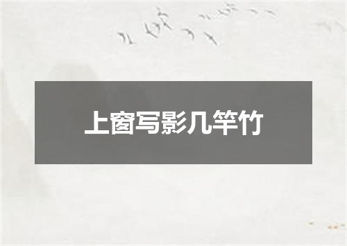 上窗写影几竿竹