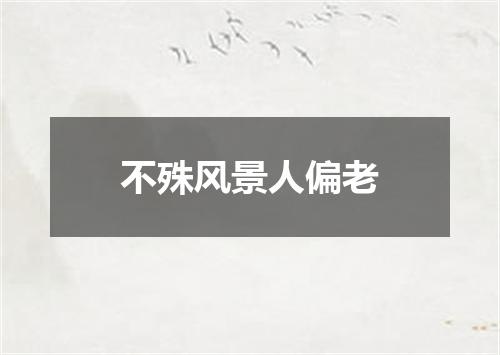不殊风景人偏老