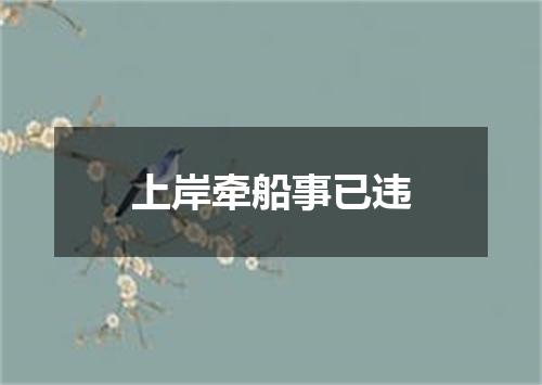 上岸牵船事已违