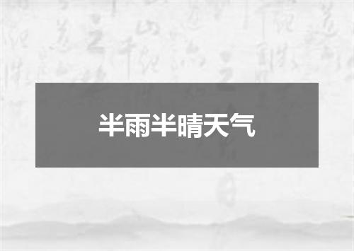 半雨半晴天气