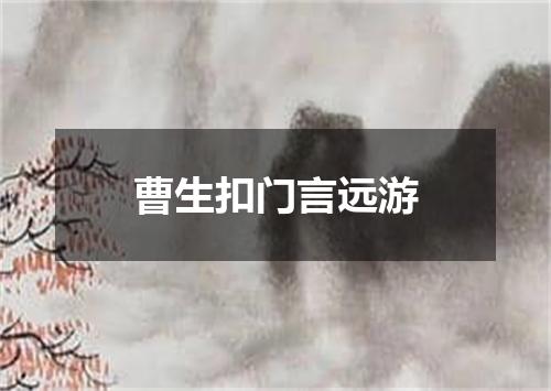 曹生扣门言远游
