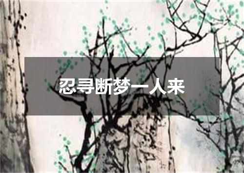 忍寻断梦一人来