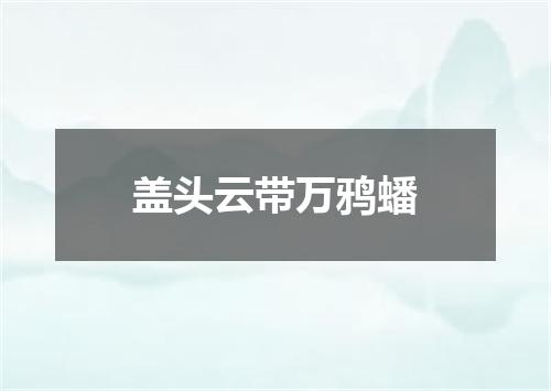 盖头云带万鸦蟠