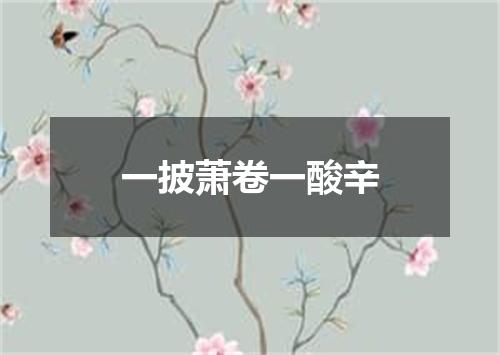 一披萧卷一酸辛