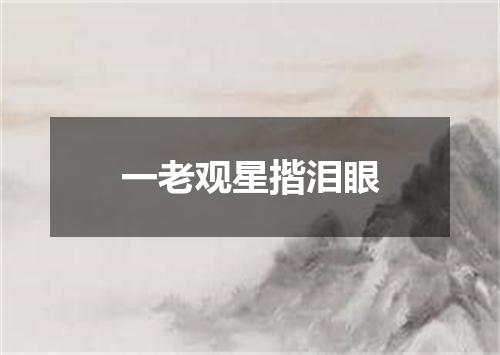 一老观星揩泪眼