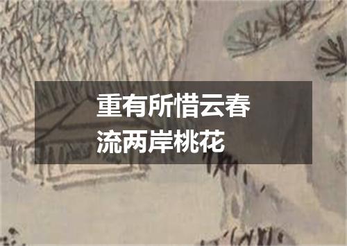 重有所惜云春流两岸桃花