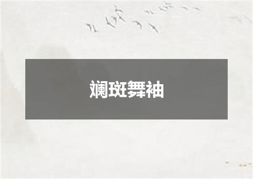 斓斑舞袖