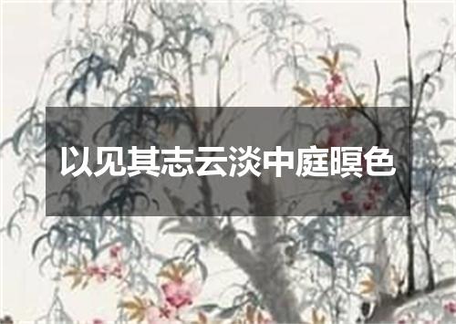 以见其志云淡中庭暝色