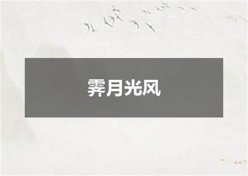 霁月光风