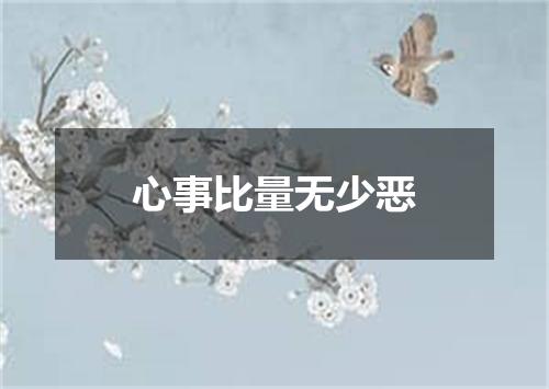 心事比量无少恶
