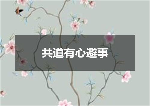 共道有心避事