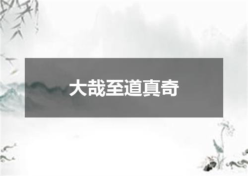 大哉至道真奇