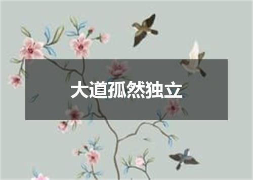 大道孤然独立