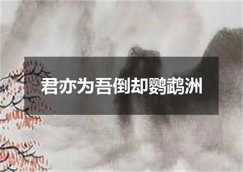 君亦为吾倒却鹦鹉洲