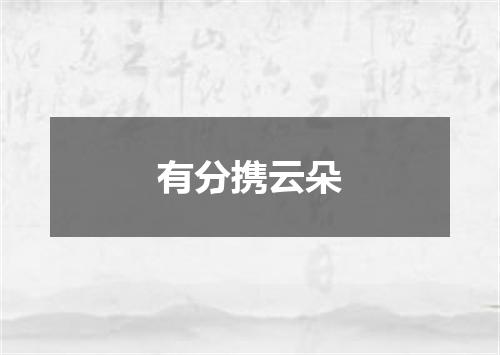 有分携云朵